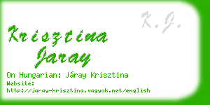 krisztina jaray business card